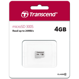 Transcend 4GB (UHS-I, class 10, 300S, без адаптера)