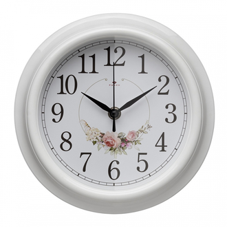Рубин круг d=21см, корпус белый "Венок из роз" 2121-139