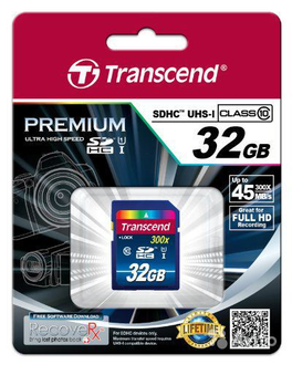 Transcend 32GB (class10, UHS-1)