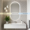 Мансарда с LED- подсветкой сенсорное, овальное, 40х80 см 8047-Zm1